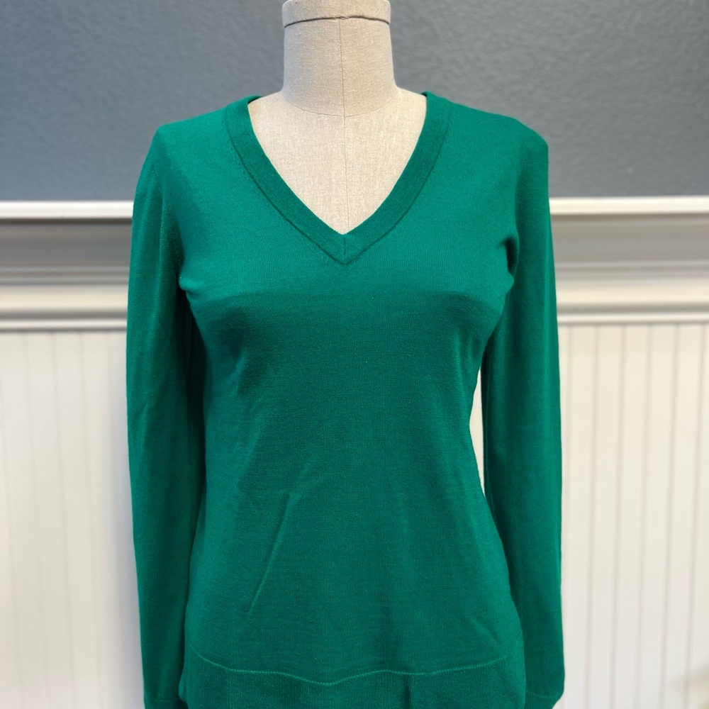 V-Neck Green Sweater